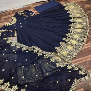 Semi stitched Georgette Long Floor Touch Anarkali Party Dress for women