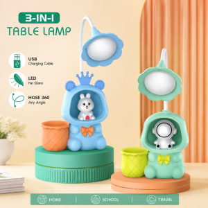 3 in 1 LED Eye Protection Table Lamp USB Rechargeable