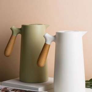 wood handle thermos Vacuum Flask Jug