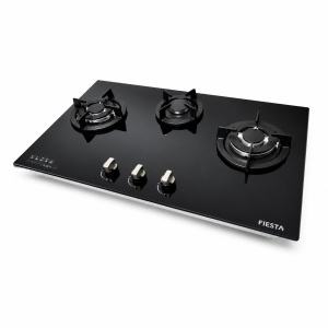 FIESTA F3-B90 Table Top Gas Stove 3 Burner Black