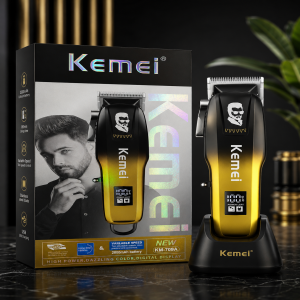 Kemei KM-709A Professional Hair Clipper USB Rechargeable Digital Display Trimmer