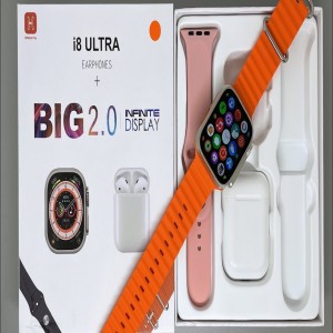 i8 Ultra INFINITY Big 2.0 inch Display Series Smartwatch × Airbuds