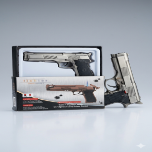 Pistol Shaped Windproof Torch Lighter with Blue Flame