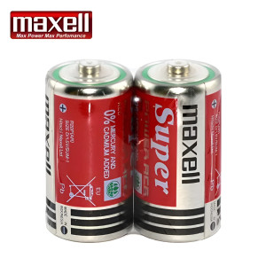 Maxell Super Power Ace Red C-Size 1.5V Batteries 2pcs