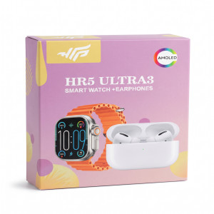 HR5 ULTRA3 AMOLED Smart Watch + Wireless Earbuds Combo Set