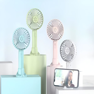 2-in-1 Portable USB Rechargeable Handheld Fan With Phone Stand