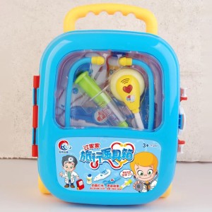 1Set Pretend Play Toy Fully Equipped Long Lifespan Plastic Trolley Medical Toy Kit for Household