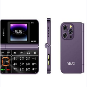 Vmax 72 flip Mini Folding Phone Dual Display Dual Sim Black
