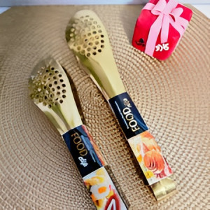 Golden Stainless Steel Slotted Spoon (Oil Strainer Spoon)