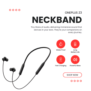Z3 OnePlus Bullets Wireless Audio Neckband Earphone