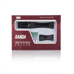 SANDA SD-129 Double Filter Cigarette Holder with Reusable Micro-Filter System