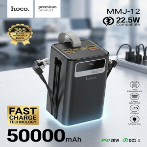 Hoco MMJ-12 50000mAh Power Bank with 22.5W Fast Charging & LED Display