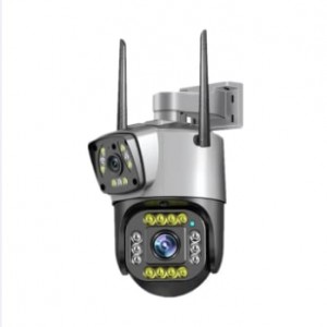 Dual Lens Security Camera V380 Pro Smart Home 4MP Auto Tracking Waterproof Outdoor  Sim-Supported IP Camera
