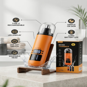M.5009 Professional Nose Trimmer for Men - Type-C Rechargeable with LED Display