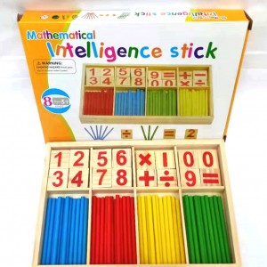 Wooden Mathematic Counting Sticks Wooden Toy Box montessori math learning Education Wooden Montessori Toy Baby Gift