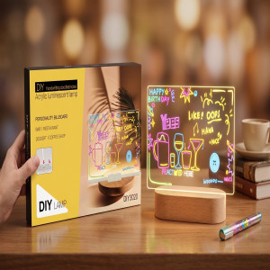 DIY Acrylic Luminescent Lamp – LED Message Note Board with Pen (DIY3020)