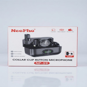NeePho NP-59 Collar Clip Button Wireless Microphone