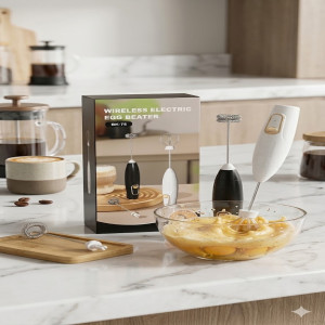 Wireless Electric Egg Beater BK-78 - Portable Handheld Coffee and Egg Mixer