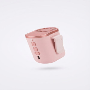 Pink Wearable Waist Fan with USB Type-C and Multi-Speed Control