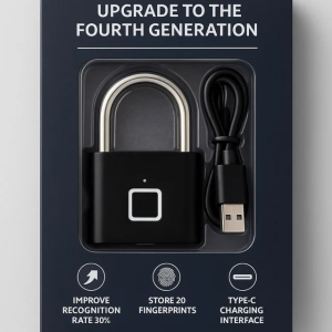 Portable Smart Fingerprint, Biometric Padlock