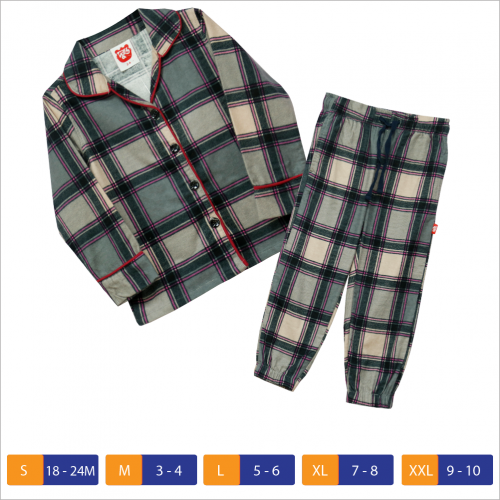 Girls Flannel PJ Set Chequer | Products | B Bazar | A Big Online Market Place and Reseller Platform in Bangladesh