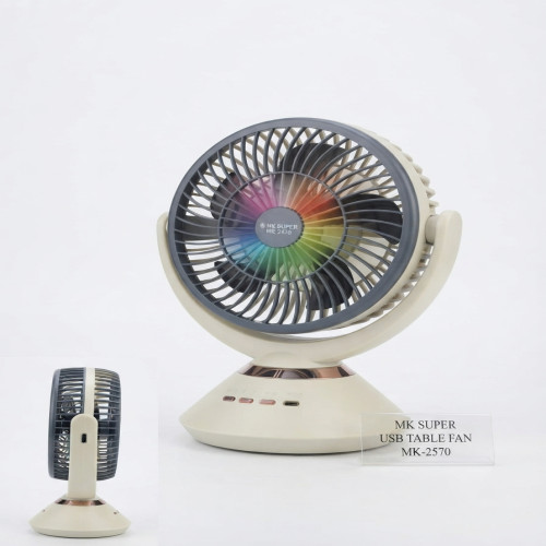 MK Super MK-2570 Rechargeable USB Table Fan with Solar Charging & 4-Speed Control | Products | B Bazar | A Big Online Market Place and Reseller Platform in Bangladesh