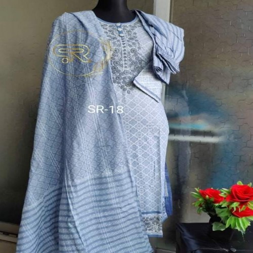 Skin Print embroidered work three piece-20 | Products | B Bazar | A Big Online Market Place and Reseller Platform in Bangladesh