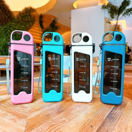 350ml Square Plastic Water Bottle with Pop Up Straw & Lock | Products | B Bazar | A Big Online Market Place and Reseller Platform in Bangladesh