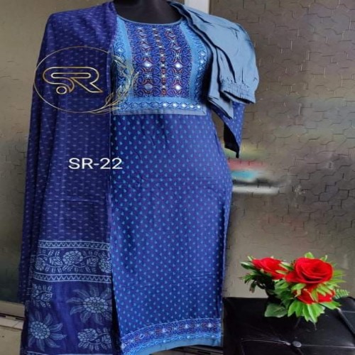 Skin Print embroidered work three piece-06 | Products | B Bazar | A Big Online Market Place and Reseller Platform in Bangladesh