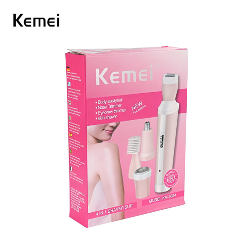 Kemei Km-3024 Multifunctional 4 In 1 Rechargeable Face, Eyebrow, Nose, & Lady Shaver for Women | Products | B Bazar | A Big Online Market Place and Reseller Platform in Bangladesh