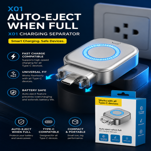 X01 Type-C Auto-Eject Charging Separator - Fast Charge Compatible | Products | B Bazar | A Big Online Market Place and Reseller Platform in Bangladesh