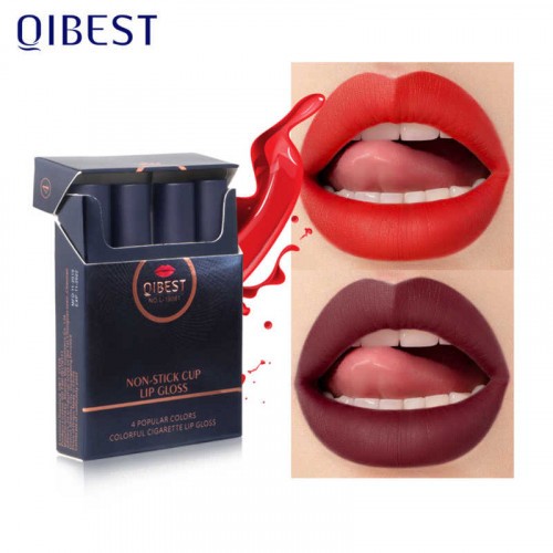 Qibest Non Stick Cup Lip Gloss 4Pcs