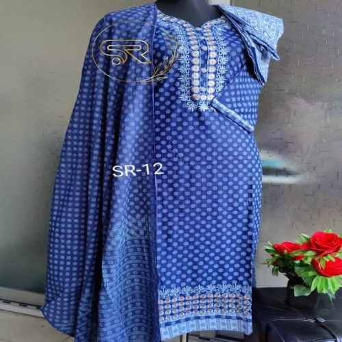Skin Print embroidered work three piece-21 | Products | B Bazar | A Big Online Market Place and Reseller Platform in Bangladesh