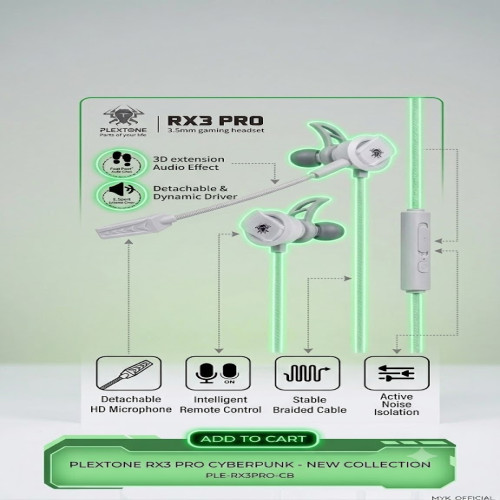 Plextone RX3 Pro Premium 13cm Long Mic 3.5mm Wired Gaming Earphone | Products | B Bazar | A Big Online Market Place and Reseller Platform in Bangladesh