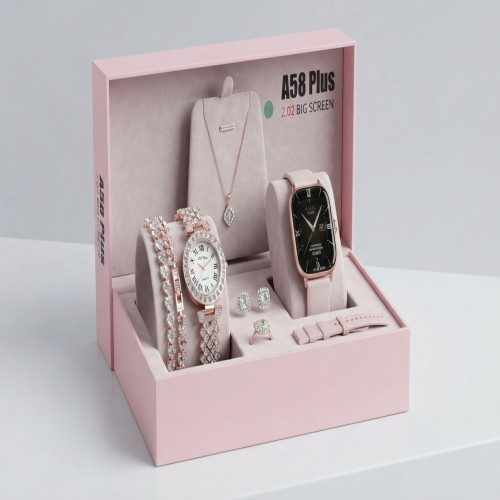 A58 Plus Smart Watch & Luxury Jewelry Gift Combo Set for Women | Products | B Bazar | A Big Online Market Place and Reseller Platform in Bangladesh