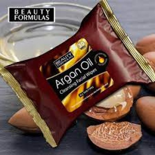 Beauty Formulas Argan Oil Cleansing Facial Wipes (30 wipes)