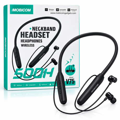 MOBICOM V75 Wireless Neckband Headset | Products | B Bazar | A Big Online Market Place and Reseller Platform in Bangladesh