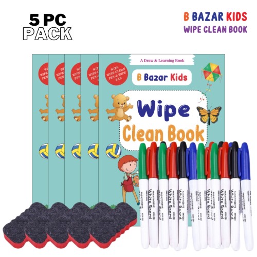 B Bazar Wipe Clean Book (1:4) 5 PC Pack | Products | B Bazar | A Big Online Market Place and Reseller Platform in Bangladesh