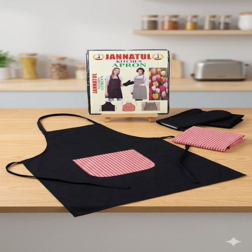 Jannatul Kitchen Apron – Stylish & Durable Waterproof Apron for Cooking | Products | B Bazar | A Big Online Market Place and Reseller Platform in Bangladesh
