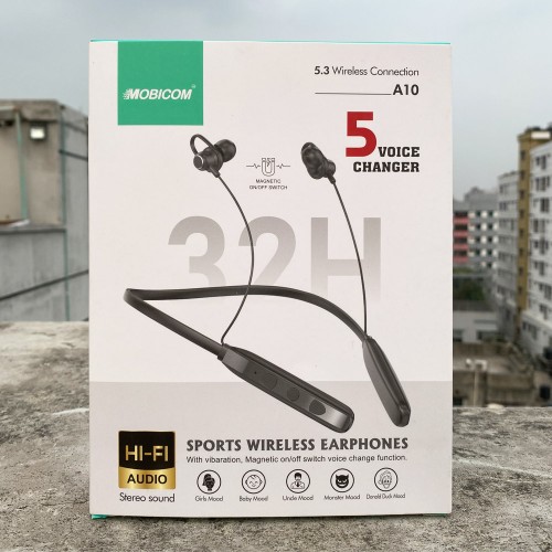 Mobicom Voice Changer Bluetooth Neckband A10 | Products | B Bazar | A Big Online Market Place and Reseller Platform in Bangladesh