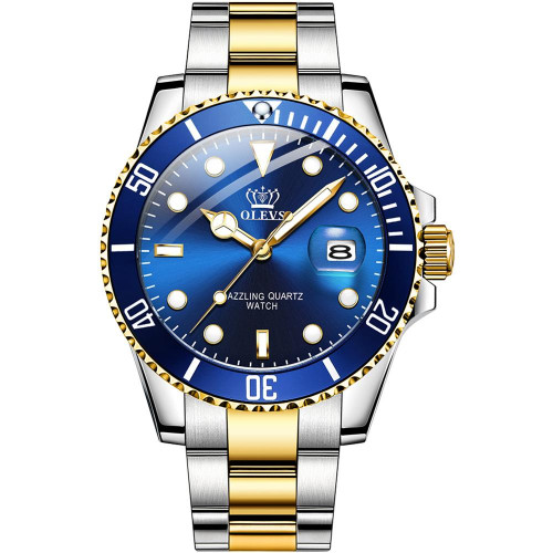 OLEVS Two-Tone Watch With a Blue Dial, (G5885) | Products | B Bazar | A Big Online Market Place and Reseller Platform in Bangladesh