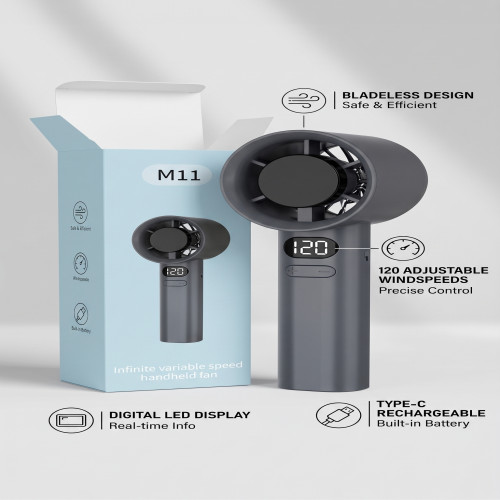 M11 Mini Turbo Fan Bladeless USB Type-C Rechargeable Handheld & Desktop Portable Cooling Fan | Products | B Bazar | A Big Online Market Place and Reseller Platform in Bangladesh