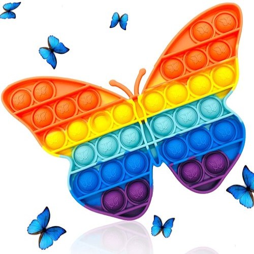 Butterfly Shape Kids Bitterly Push Poppet Bubble Fidget Sensory Toy, Silicone Puzzle Game - Kids play Toy | Products | B Bazar | A Big Online Market Place and Reseller Platform in Bangladesh