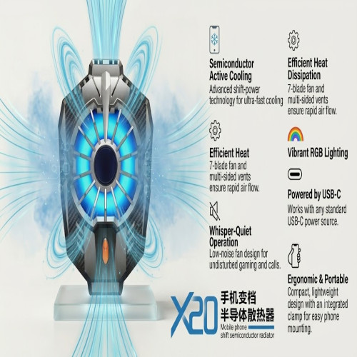 X20 Mobile Phone Semiconductor Radiator - Ultra-Fast Cooling Gaming Cooler | Products | B Bazar | A Big Online Market Place and Reseller Platform in Bangladesh
