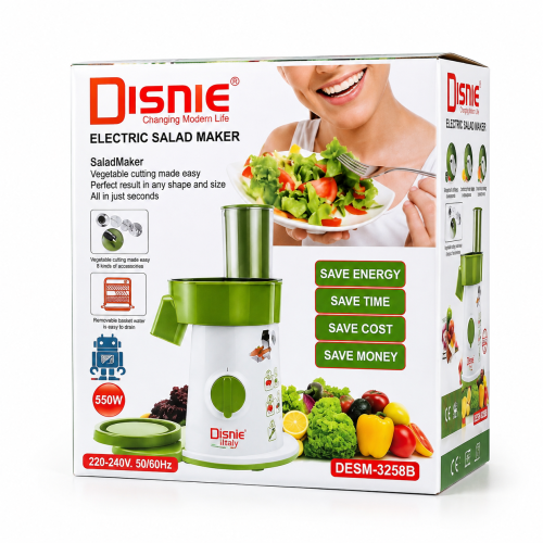 DISNIE DESM-3258B Electric Salad Maker & Vegetable Slicer – 550W Multi-Functional Grater & Chopper for Kitche | Products | B Bazar | A Big Online Market Place and Reseller Platform in Bangladesh