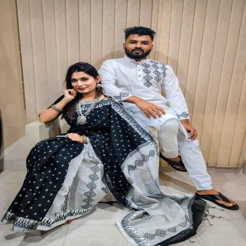 New Design Block Print Couple Dress 04 | Products | B Bazar | A Big Online Market Place and Reseller Platform in Bangladesh