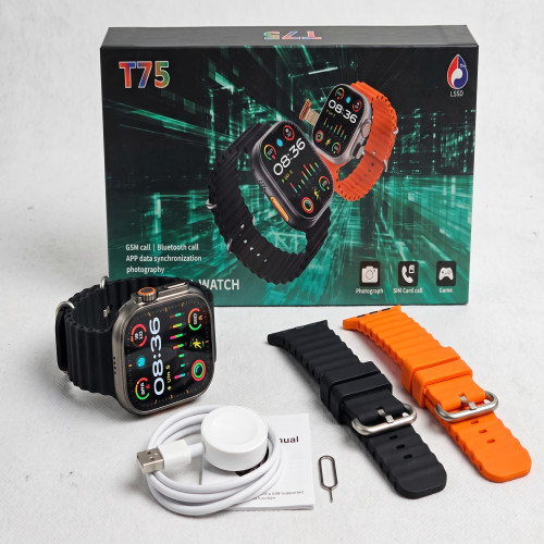 T75 Smart Call Watch with SIM Card Slot - GSM & Bluetooth Calling price in bd