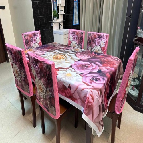 Digital 3D Printed Velvet Dining Table Cloth With Chair Cover-10 | Products | B Bazar | A Big Online Market Place and Reseller Platform in Bangladesh