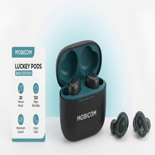 Mobicom LUCKEY PODS Wireless Bluetooth Earbuds – 20 Hours Music Playtime | Products | B Bazar | A Big Online Market Place and Reseller Platform in Bangladesh