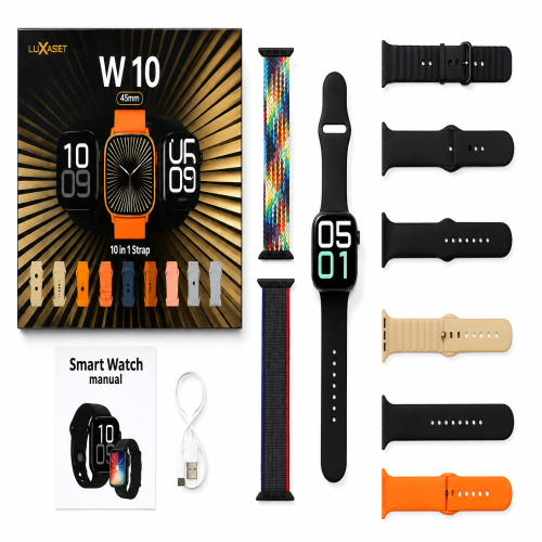 W10 Smart Watch 45mm 10-in-1 Strap Edition | Products | B Bazar | A Big Online Market Place and Reseller Platform in Bangladesh
